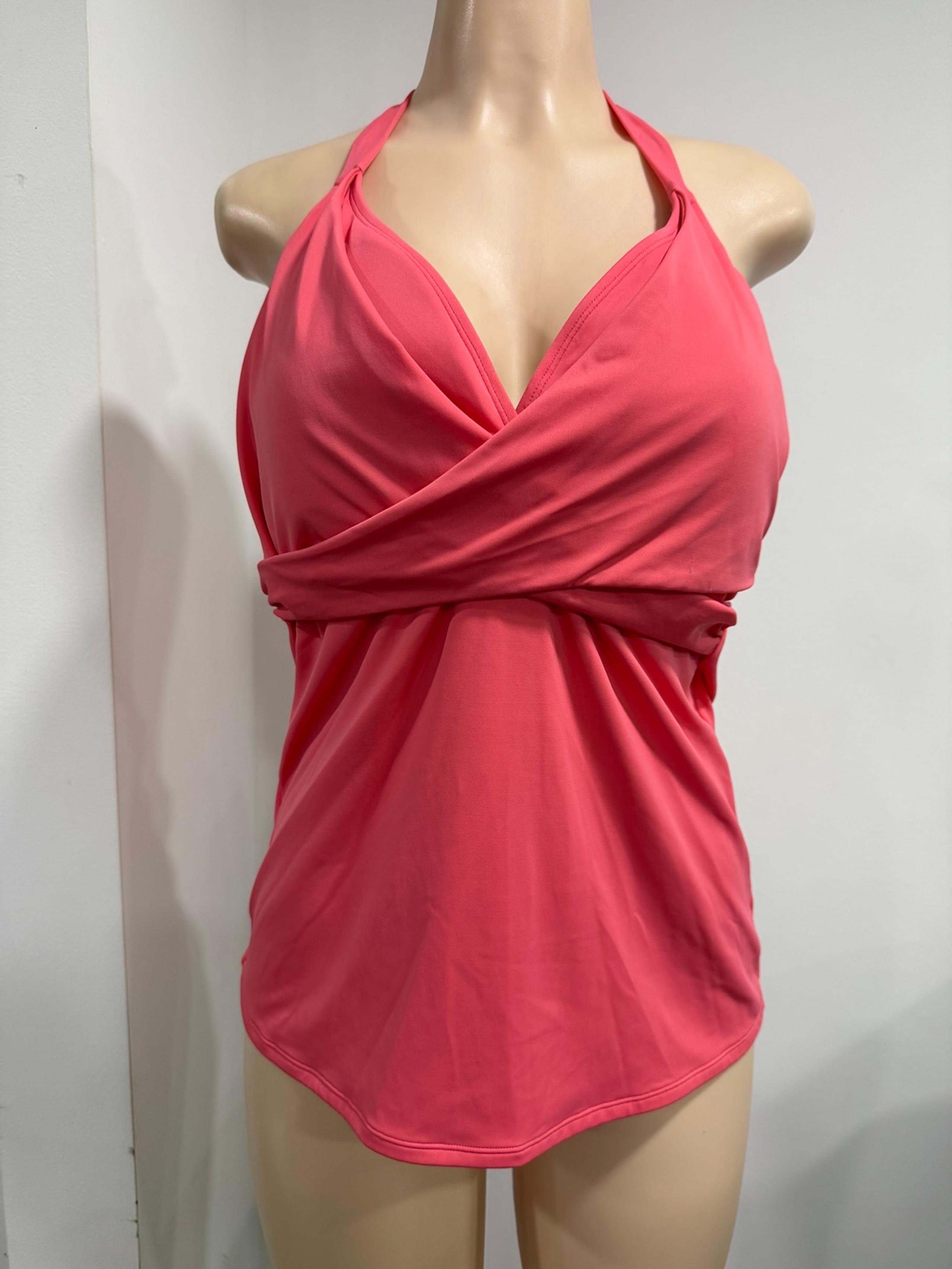 Athleta Bra Cup Wrap Coral Tankini Top Size  40B/C
