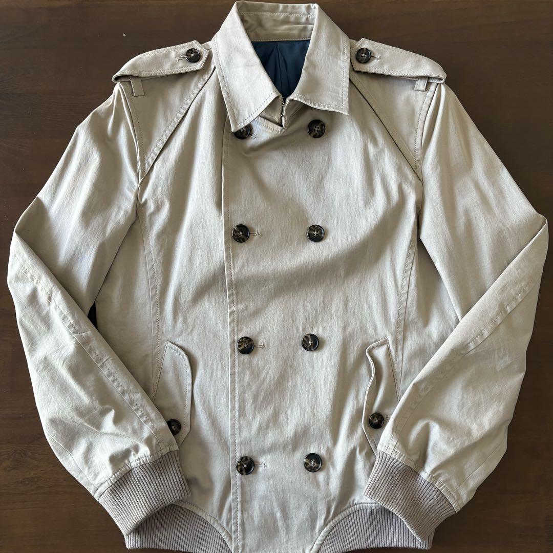 ABAHOUSE Trench Coat Beige Double Breasted Aba House