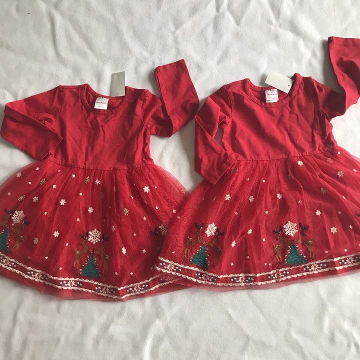 NWT hanna andersson Christmas dress TWIN