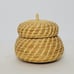 Vintage Papago Native American Handwoven Lidded Handled Basket 5 x 5.5