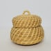Vintage Papago Native American Handwoven Lidded Handled Basket 5 x 5.5