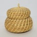Vintage Papago Native American Handwoven Lidded Handled Basket 5 x 5.5