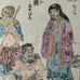 Antique Framed Japanese Woodblock Prints on Rice Paper