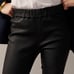 J.CREW leather navy leggins size 6 M