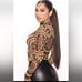 Athina Mesh Mock Neck Top - Camel/combo Size S REFFNB