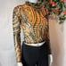 Athina Mesh Mock Neck Top - Camel/combo Size S REFFNB