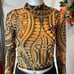 Athina Mesh Mock Neck Top - Camel/combo Size S REFFNB