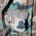 Blinged out distressed military shirt