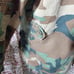 Blinged out distressed military shirt