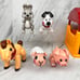 Tolo Toys Barnyard Animals & Stable 9 Piece Lot