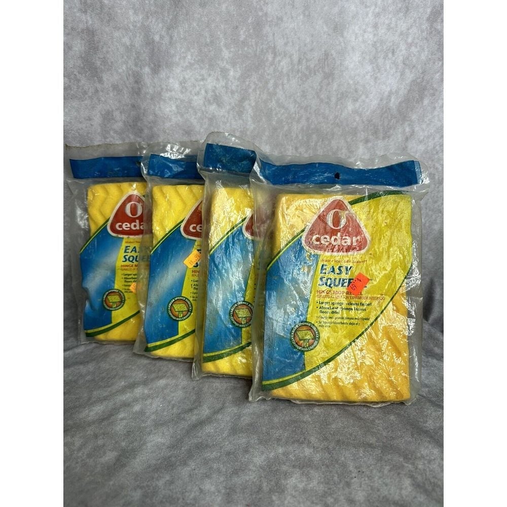 O Cedar Easy Squeeze Hinged Mop Refill (4) New In Package Discontinued