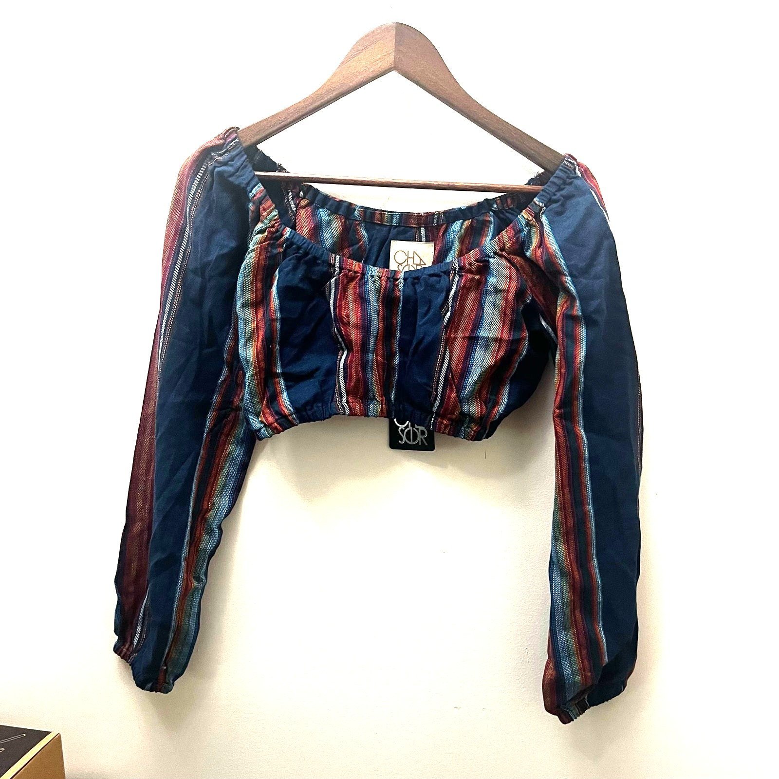 Chaser Multicolor long sleeve crop top Size Small