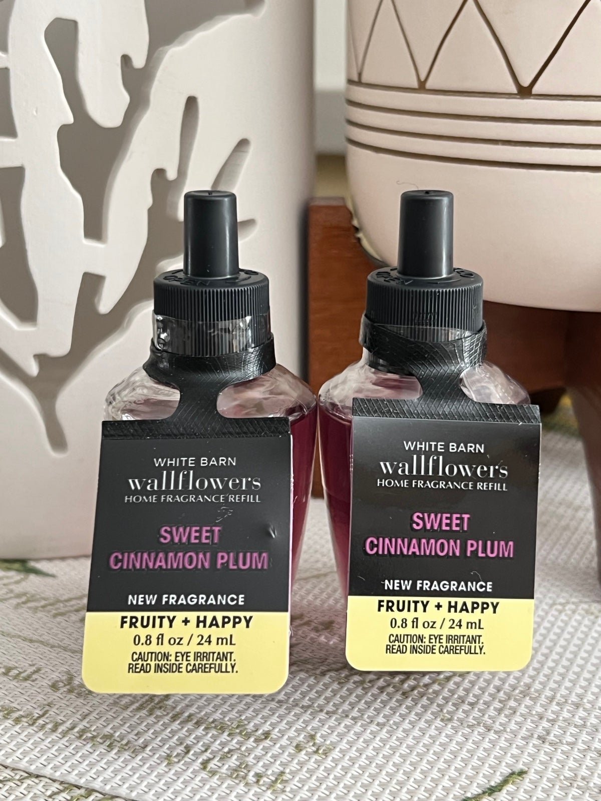 2x Bath and Body Works Sweet cinnamon plum wallflower refills