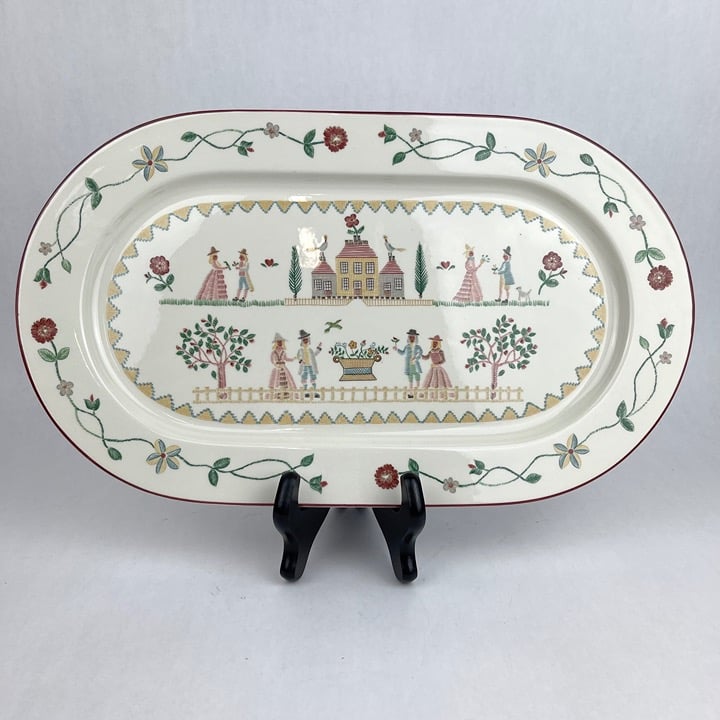 VTG 1981 Villeroy & Boch First Impressions 15” Oval Serving Platter Porcelain