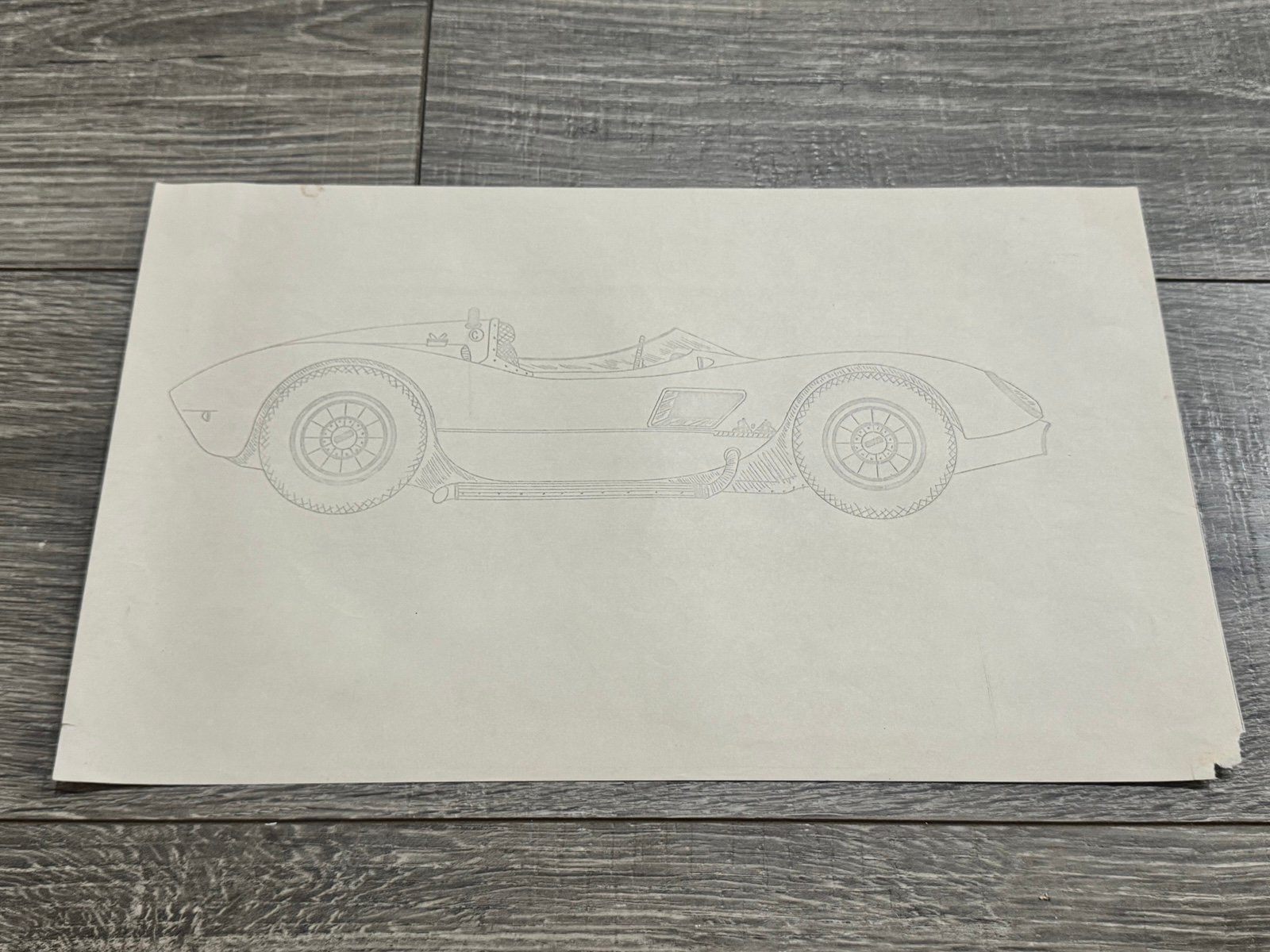 Vintage car concept drawings 1960s
