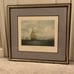 Vintage outward bound engraved art print S Walters custom framed double matted