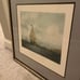 Vintage outward bound engraved art print S Walters custom framed double matted