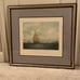 Vintage outward bound engraved art print S Walters custom framed double matted