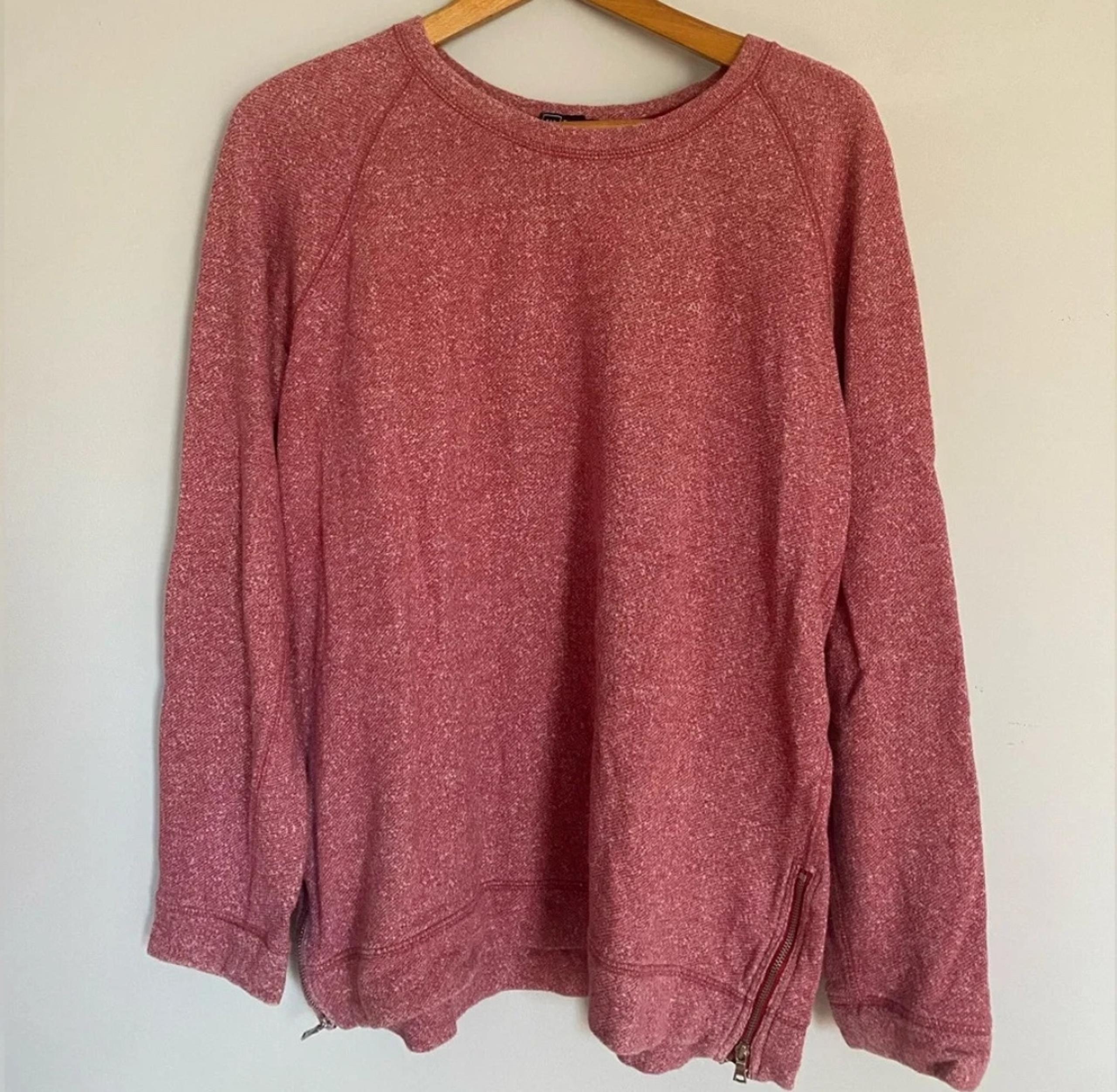 GAP Heather Red Long Sleeve Pullover Size Extra Large XL