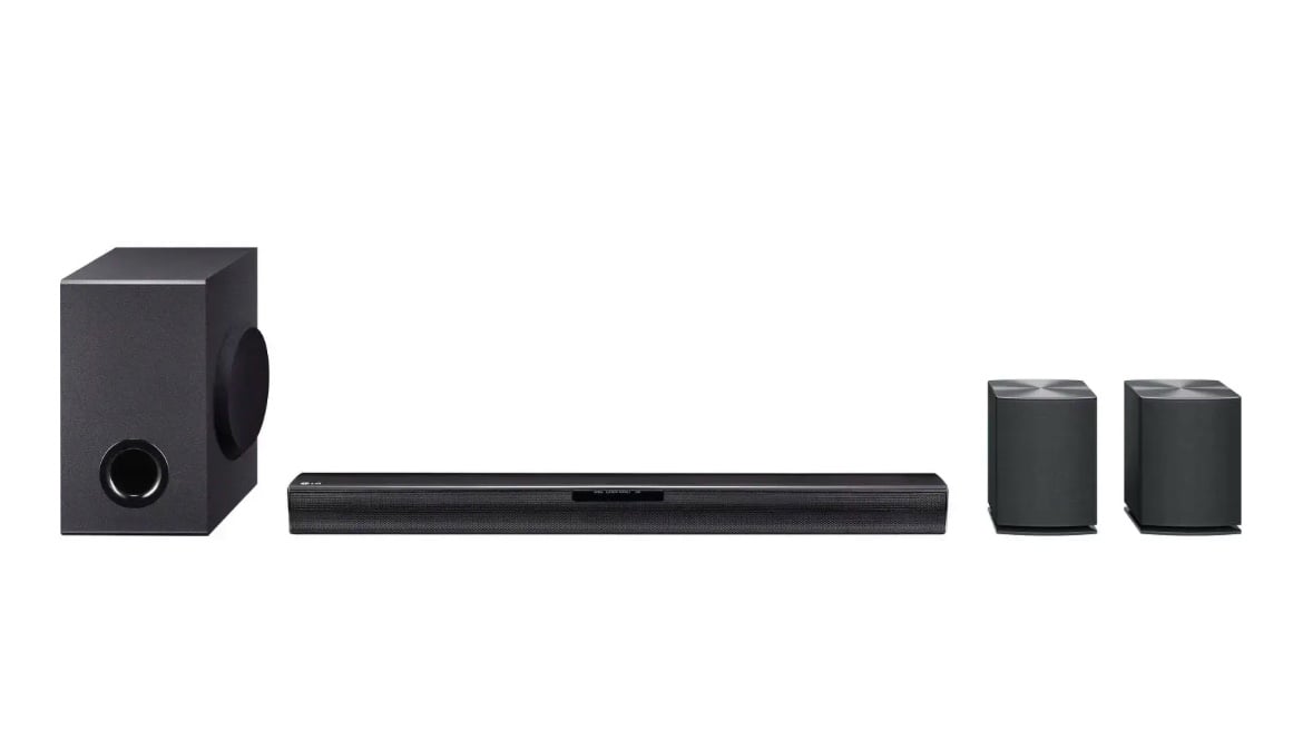 LG 4.1 ch Sound Bar with Wireless Subwoofer and Rear Speakers