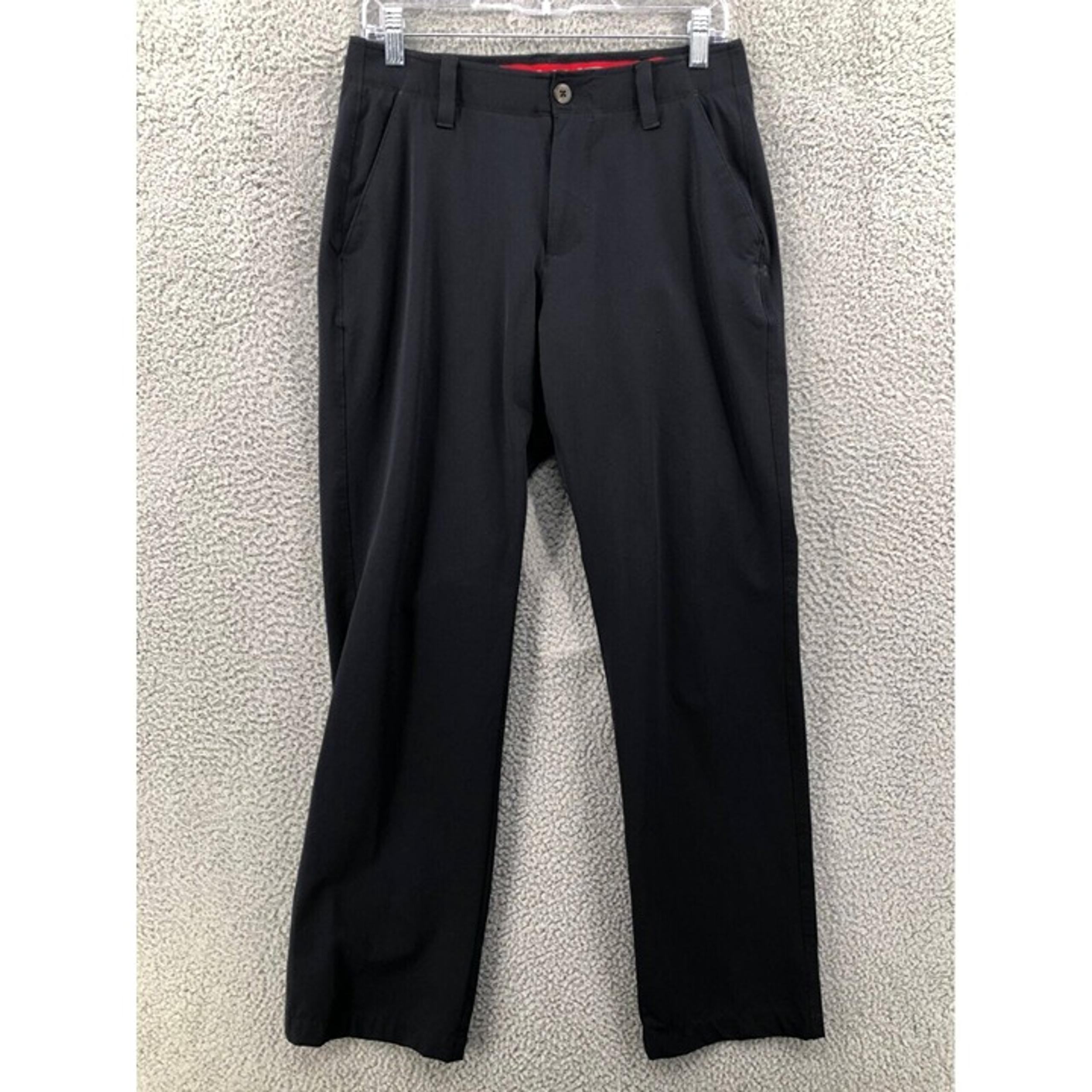 Under Armour Pants Casual Chino Men's Size 30X30 Outdoors Nylon Blend Black 7103