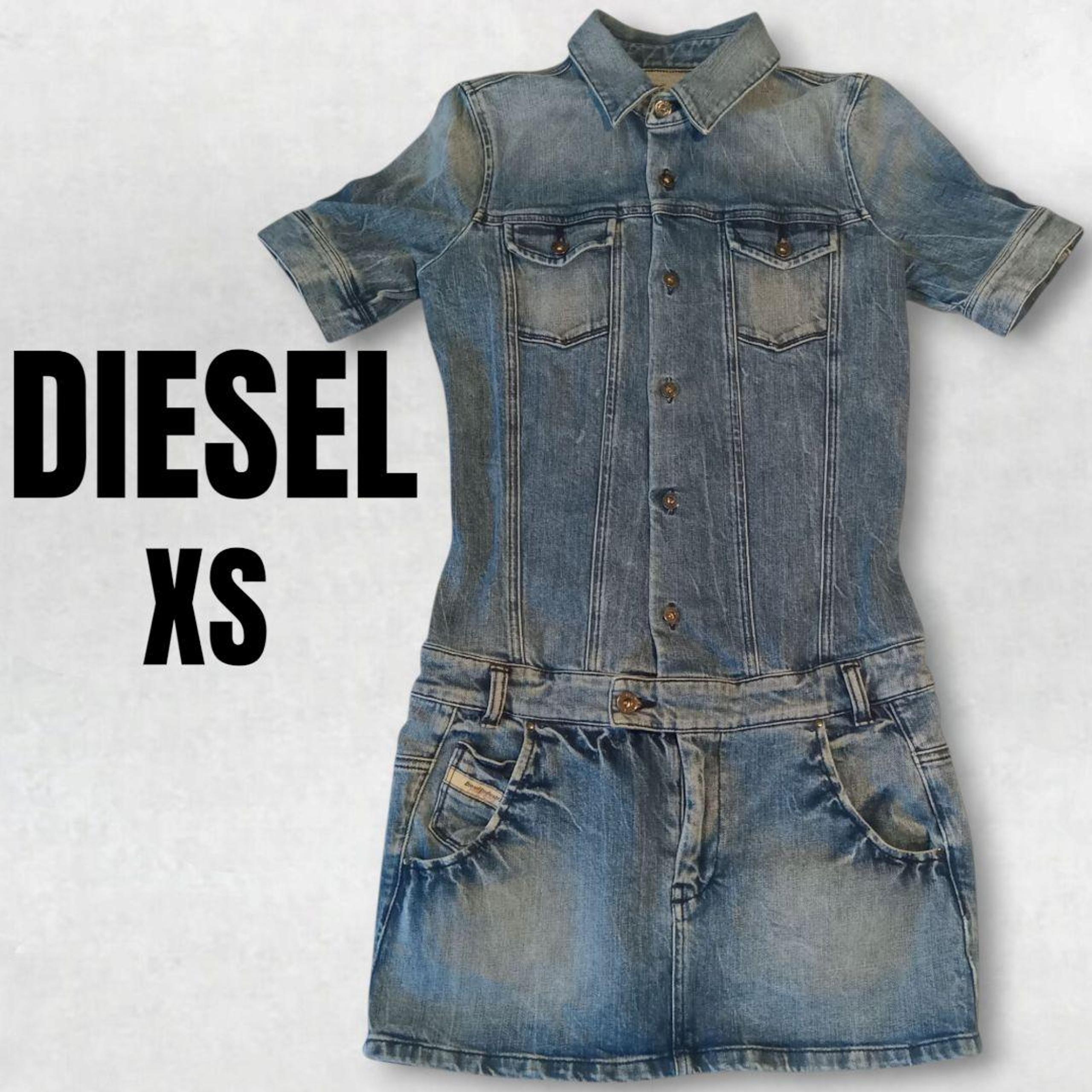 【Excellent Condition】 Denim Dress Mini XS Vintage - DIESEL