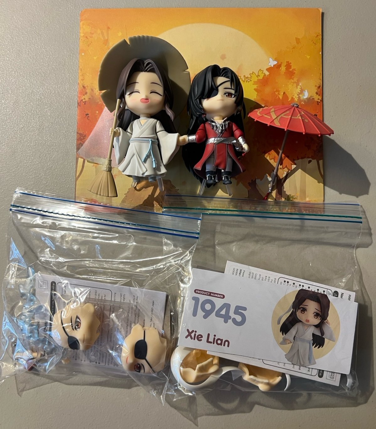 TGCF Xie Lian and Hua Cheng Nendoroid set with bonus hand benefit