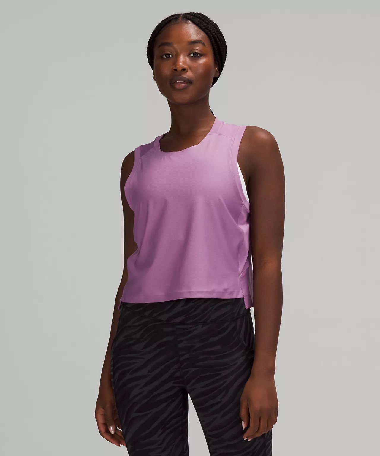 LululemonMesh Back Cropped Train Tank Sz8