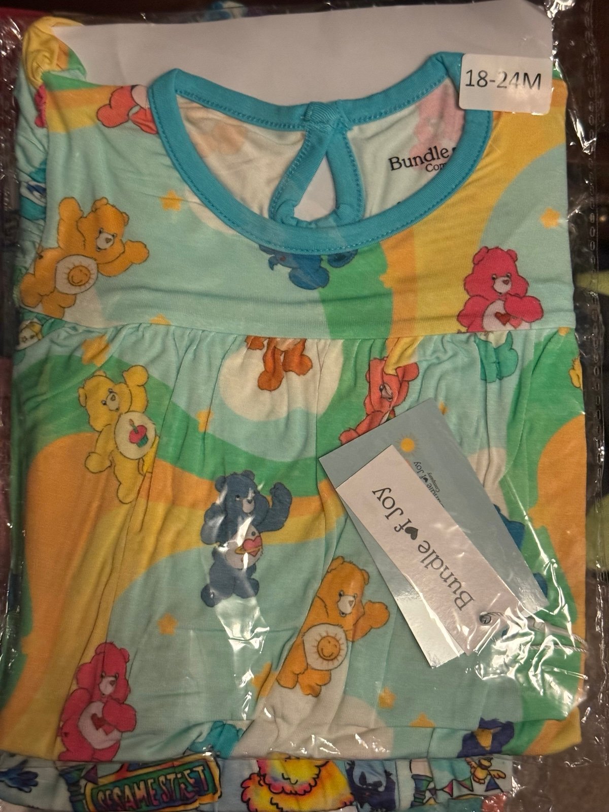Bundle of Joy Bubble Bamboo Romper Care Bears New