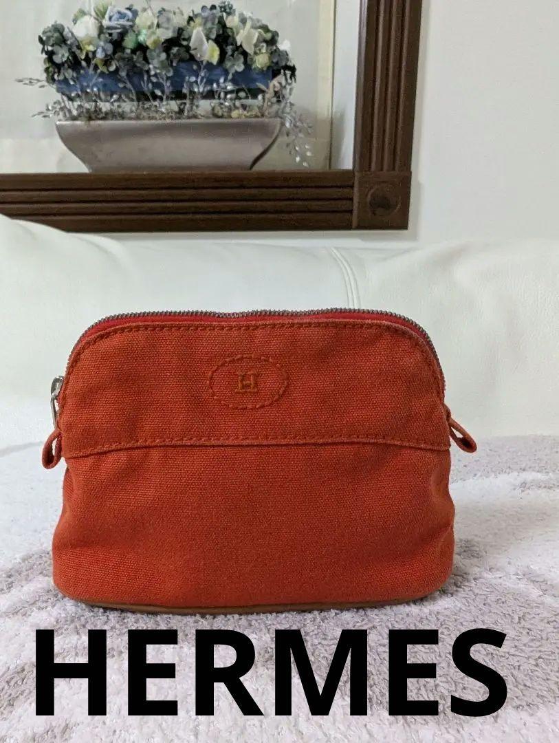 Hermès★Bolide Pouch★Canvas Orange (Small)