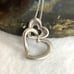 Sterling Silver 925 HOB Double Open Heart Pave Diamond Necklace 19.5 Chain