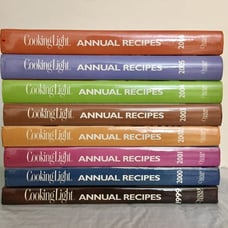 Set of 8 Cooking Light Cookbooks Annual Recipes 1999-2006 Like New
