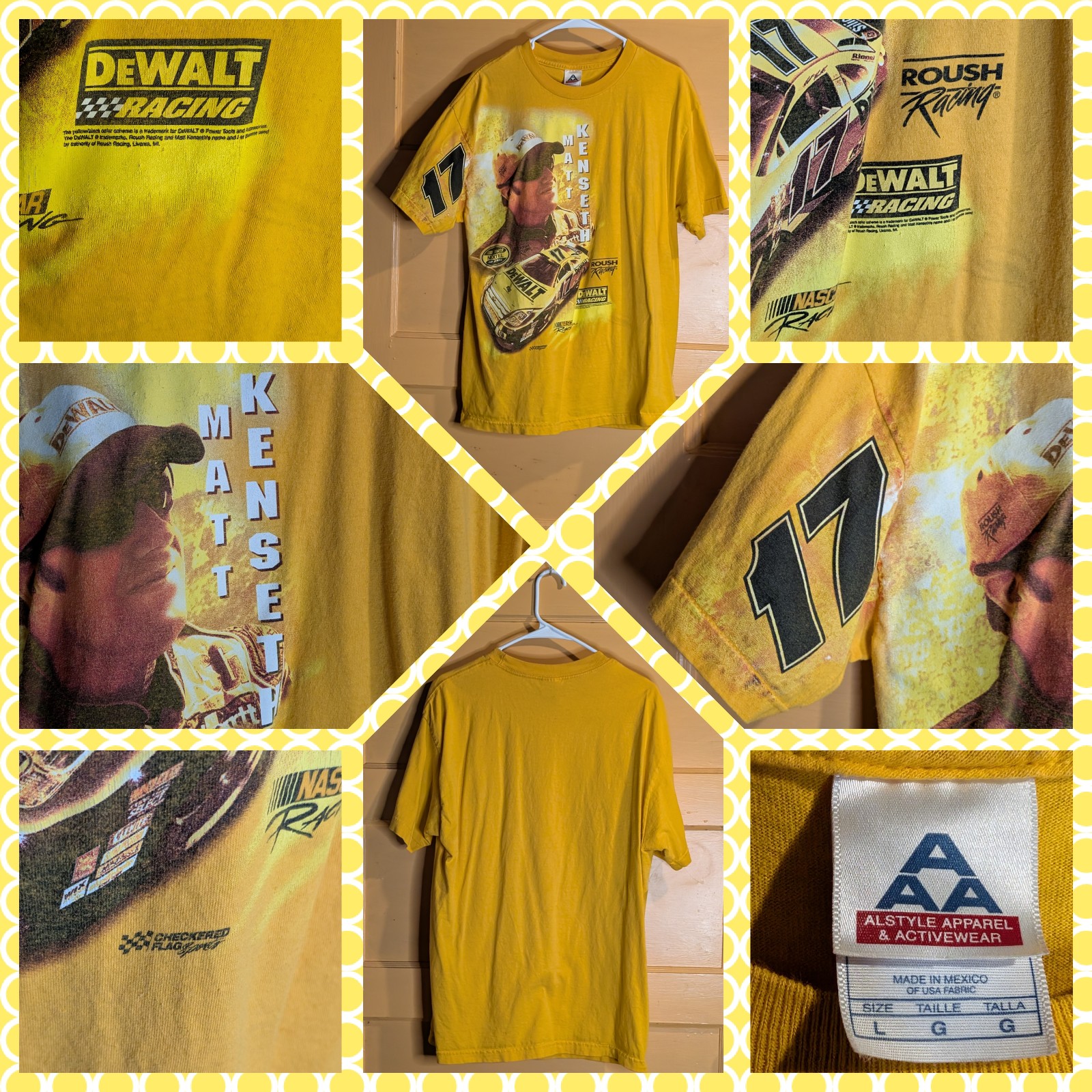 VINTAGE MATT KENSETH DEWALT RACING T-SHIRT