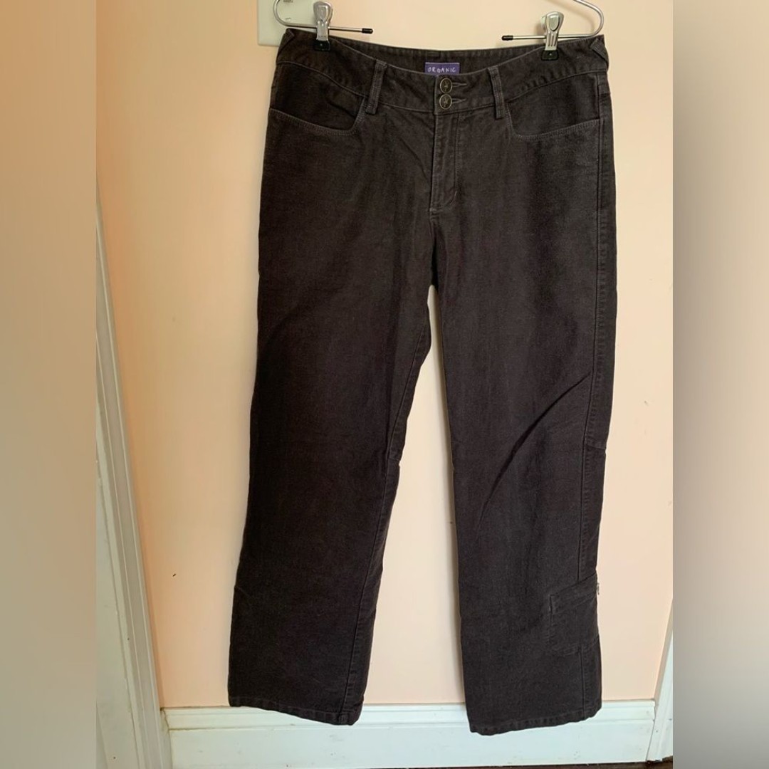 IBEX Certified Organic Cotton Pants in Gray Cargo Hiking Pants Women’s Size 8