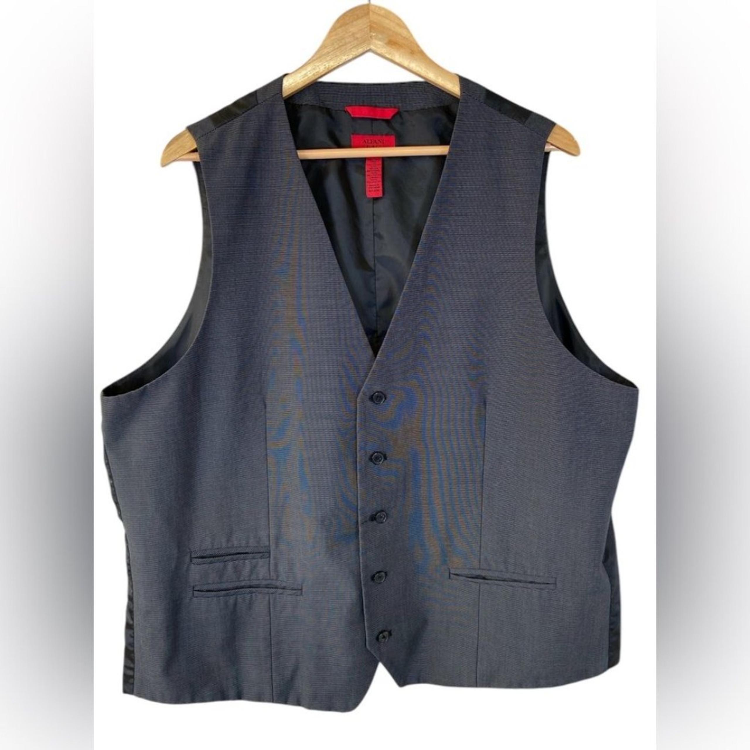 Men’s Alfani Slim Fit Black Pin Striped Vest. Size XXL