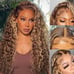 28 Inch Highlight HD Lace Front Wig Human Hair 180 Density