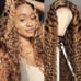 28 Inch Highlight HD Lace Front Wig Human Hair 180 Density