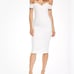 Dress The Population Off White Bailey Midi Body-Con Dress Size L