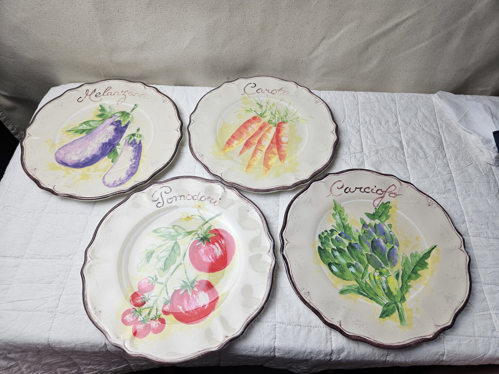 Le Cadeaux Verdura - 9 salad plate qty 4