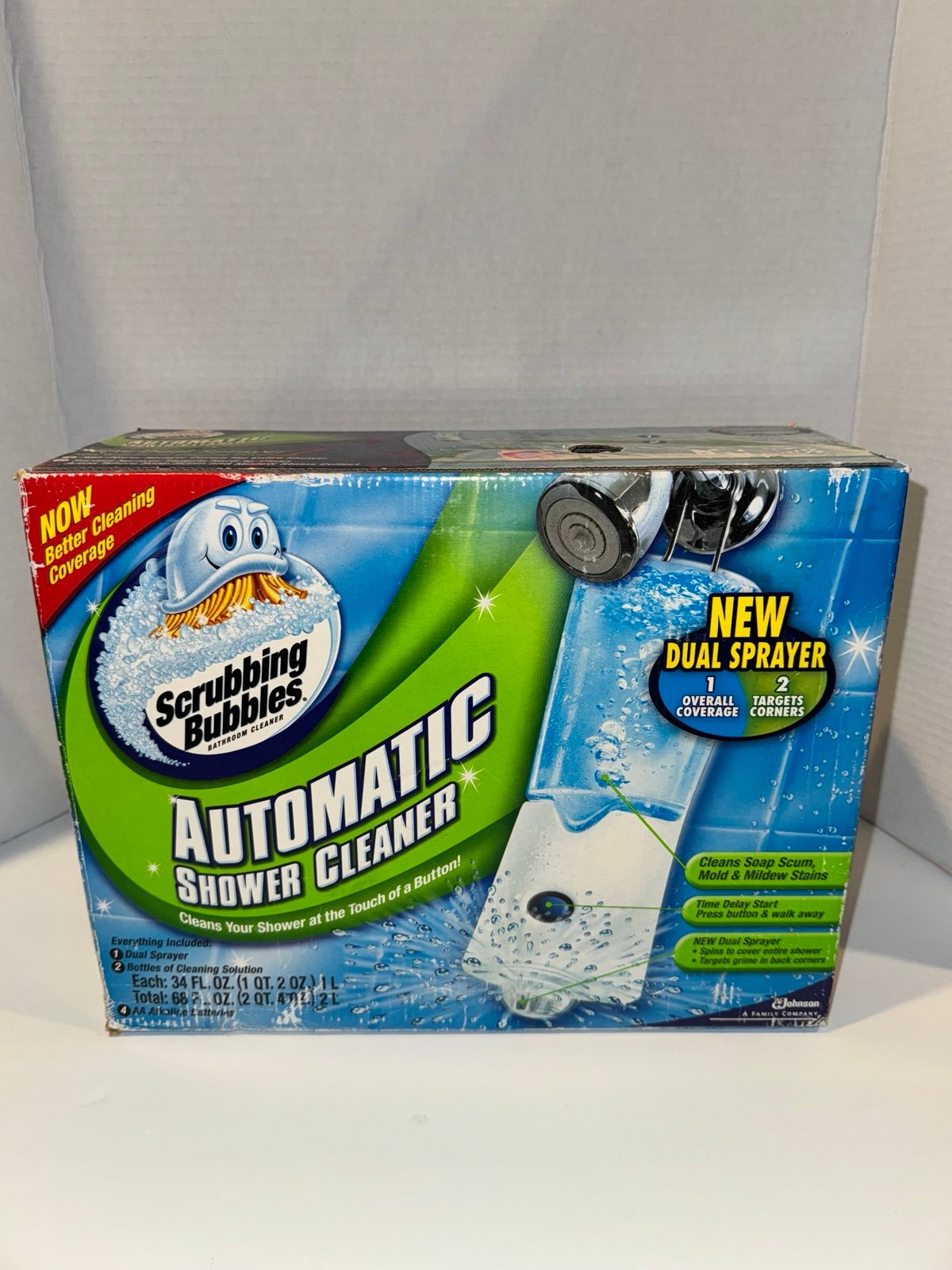 Scrubbing Bubbles Automatic Shower Cleaner Starter Kit 2 Refills 34oz Each