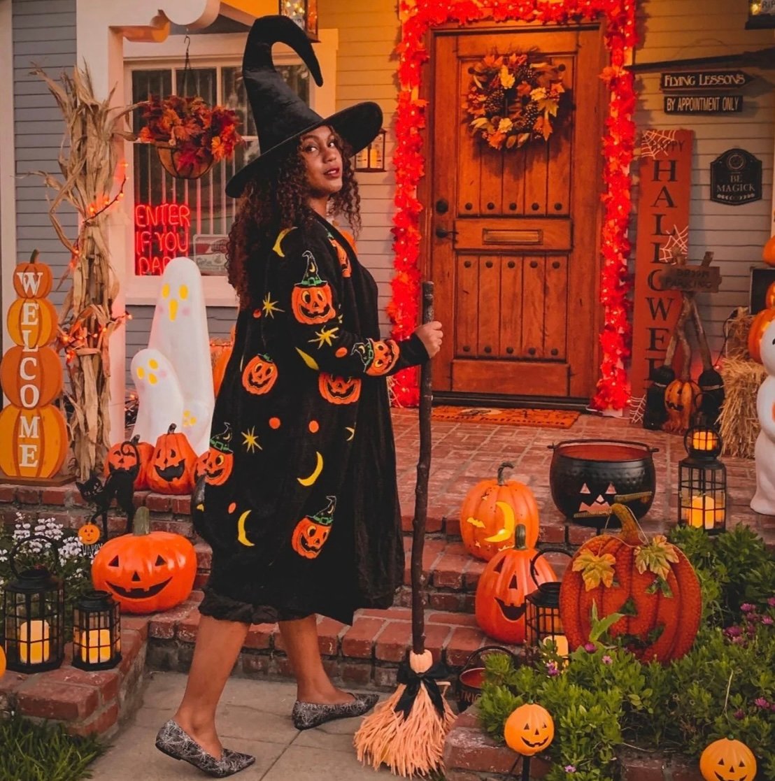 Pumpkin Witch Long Cardigan