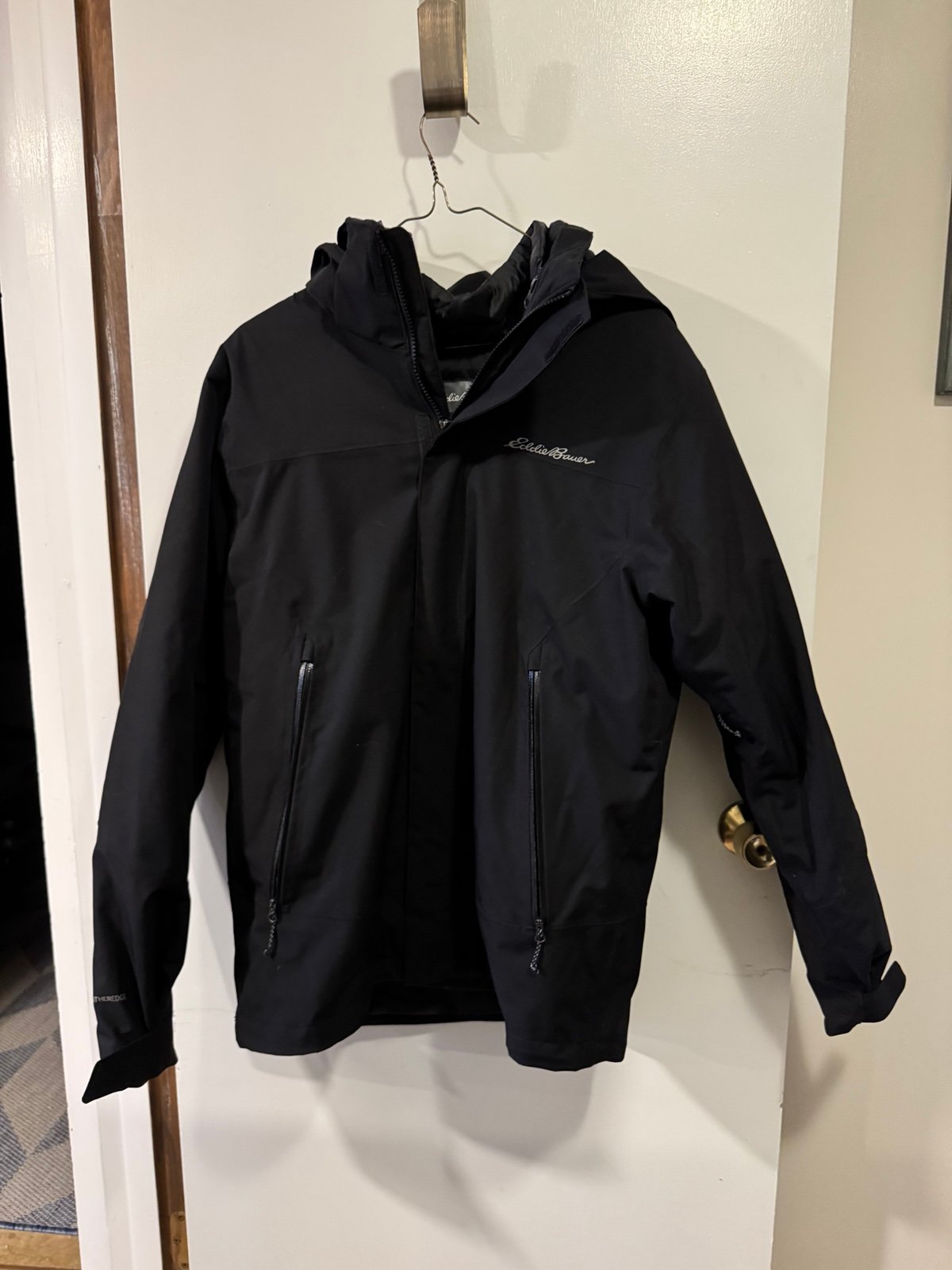 Columbia Men’s Hooded Black Coat Jacket Size Medium