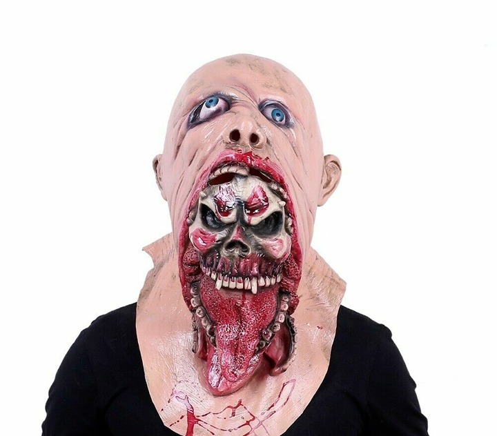 Zombie Master Skull Walker Scary Horror Mask for Halloween Party Costume