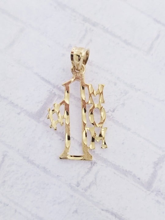 14k Yellow Gold Vintage Mom Charm