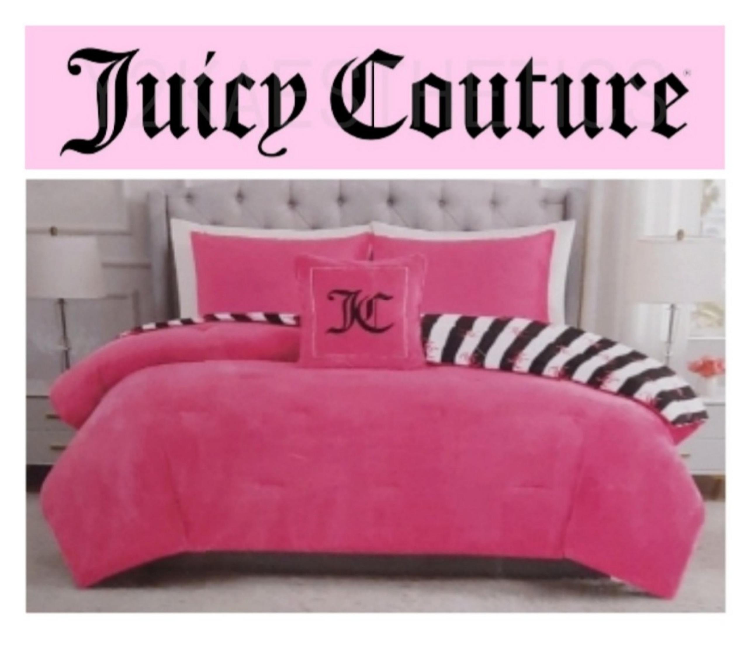 Juicy Couture PINK Queen 4 Piece Bedding Set