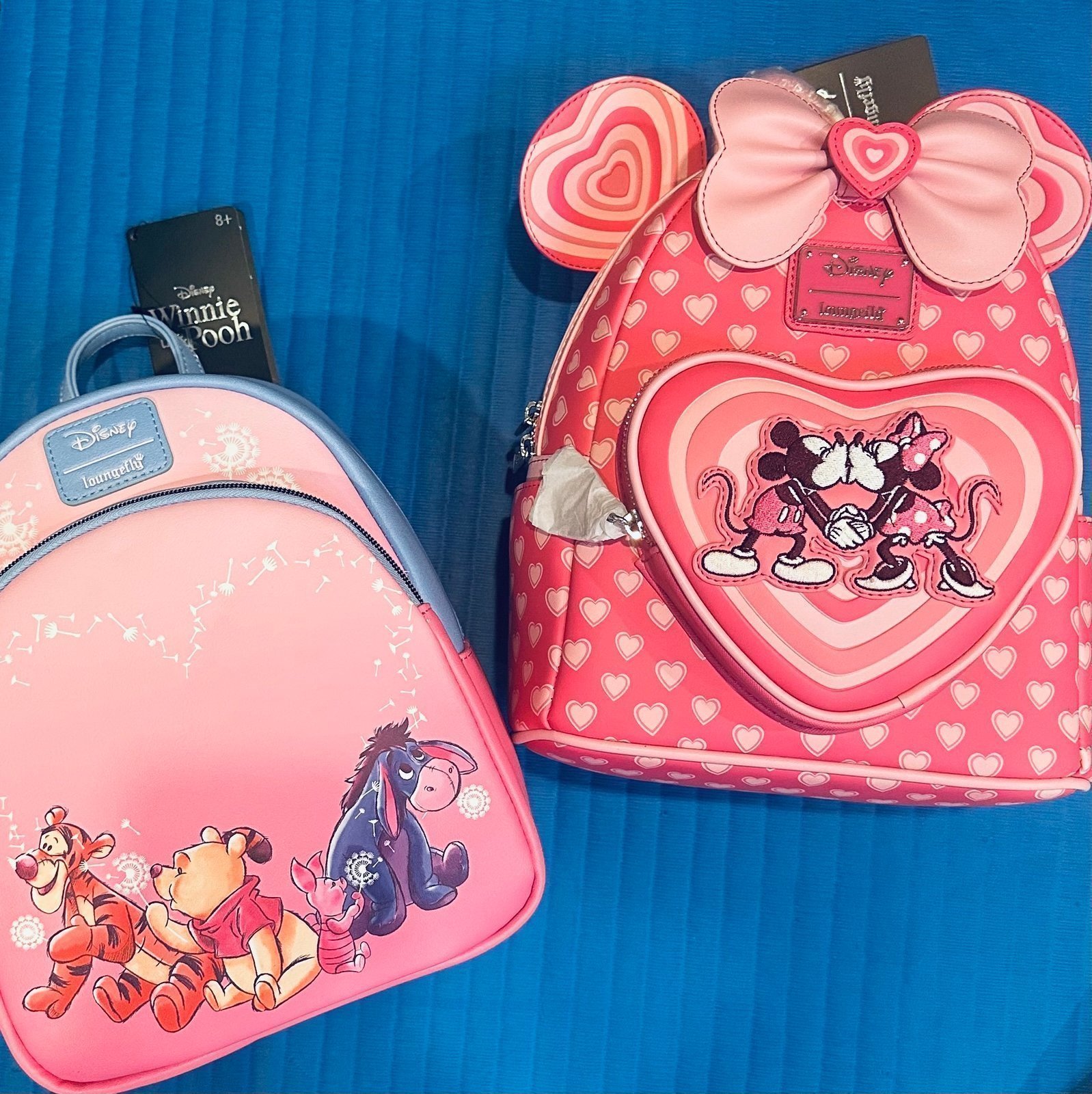 Loungefly Disney Minnie & Mickey & Winnie the Pooh Valentine Mini Backpacks - NW