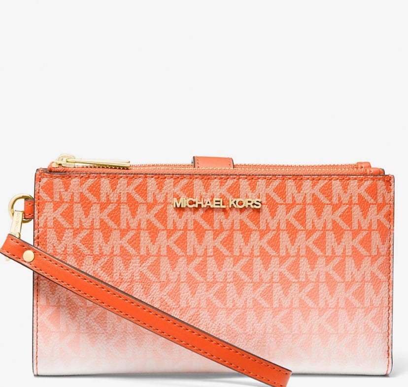 Michael Kors Poppy Ombré Double Zipper Wallet