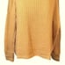 We The Free Juicy Long Sleeve Cowl Neck Waffle Knit Split Back Top Mustard Sweat