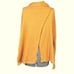 We The Free Juicy Long Sleeve Cowl Neck Waffle Knit Split Back Top Mustard Sweat