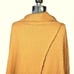 We The Free Juicy Long Sleeve Cowl Neck Waffle Knit Split Back Top Mustard Sweat